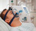 Non-invasive respiratory CPAP ventilation of obese patients before laparoscopic surgeries